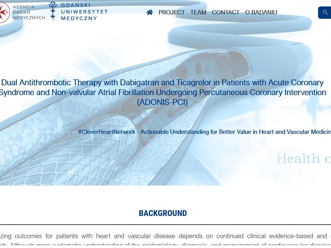 The official website for ADONIS-PCI trial